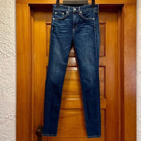 Rag & Bone Blue High Rise Skinny Jeans Women’s US 25 Medium Wash - Picture 1 of 11
